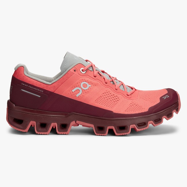 ON Cloudventure Womens - Women's Trail Running Shoes NZ-42137 Coral/Mulberry